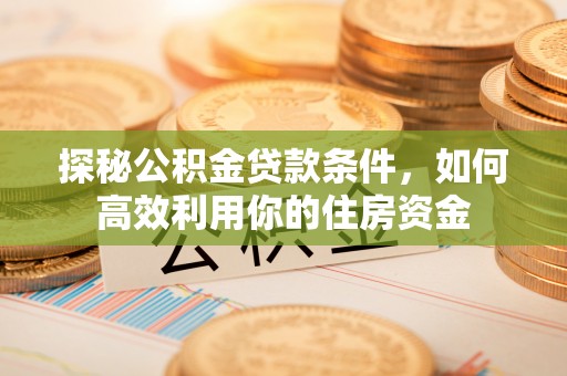 博尔塔拉蒙古探秘公积金贷款条件，如何高效利用你的住房资金