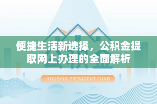 博尔塔拉蒙古便捷生活新选择，公积金提取网上办理的全面解析