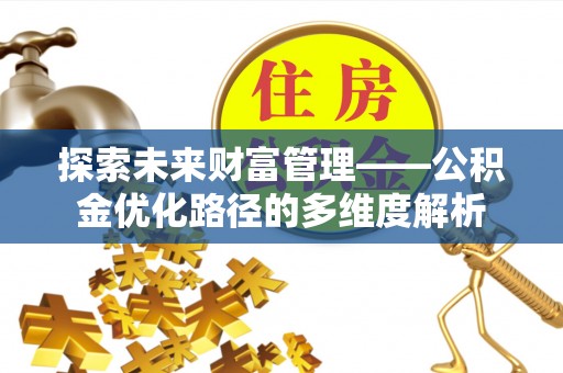 博尔塔拉蒙古探索未来财富管理——公积金优化路径的多维度解析