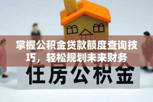 博尔塔拉蒙古掌握公积金贷款额度查询技巧，轻松规划未来财务