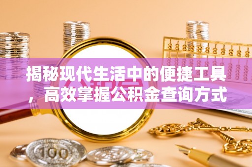 博尔塔拉蒙古揭秘现代生活中的便捷工具，高效掌握公积金查询方式