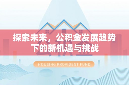 博尔塔拉蒙古探索未来，公积金发展趋势下的新机遇与挑战