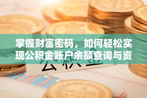 博尔塔拉蒙古掌握财富密码，如何轻松实现公积金账户余额查询与资金管理