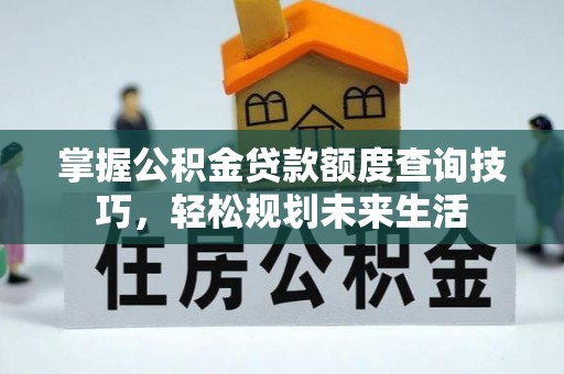 博尔塔拉蒙古掌握公积金贷款额度查询技巧，轻松规划未来生活